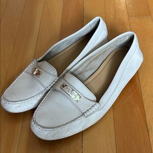 Coach Frederica Cream Leather Loafers